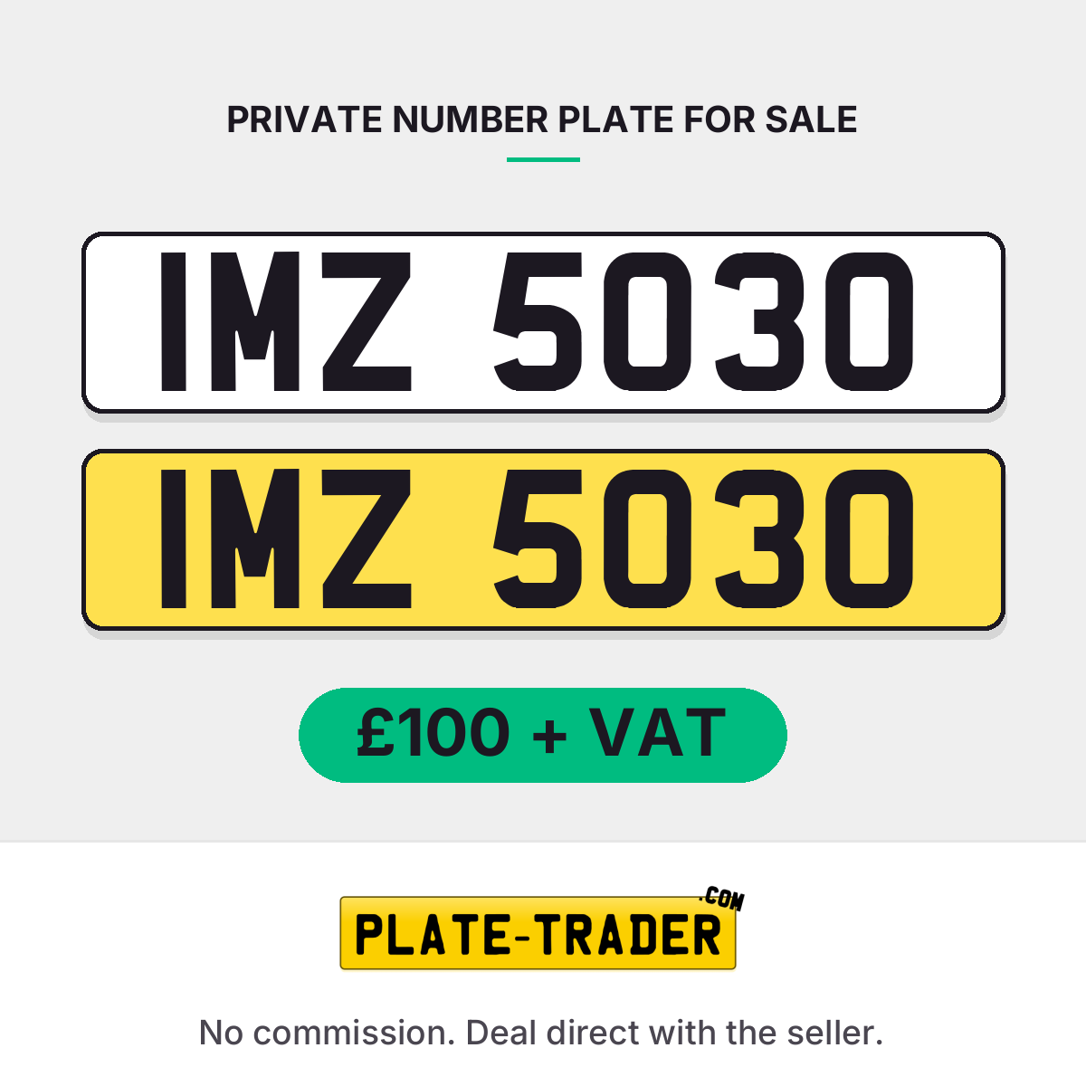 IMZ 5030 number plate for sale | Plate-Trader.com