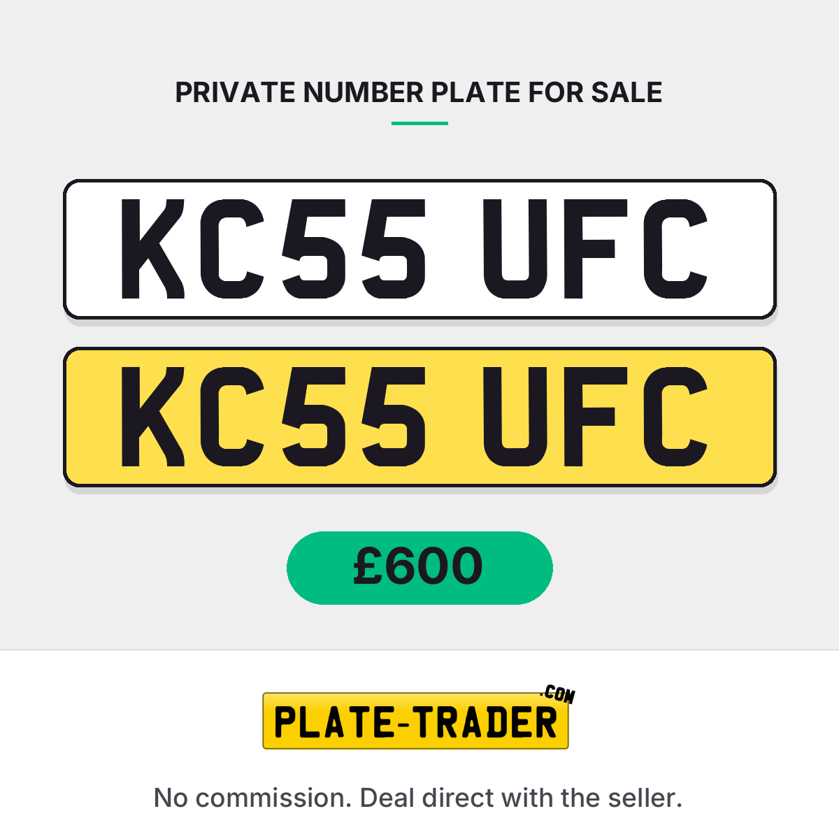 KC55 UFC number plate for sale | SUFC | Plate-Trader.com