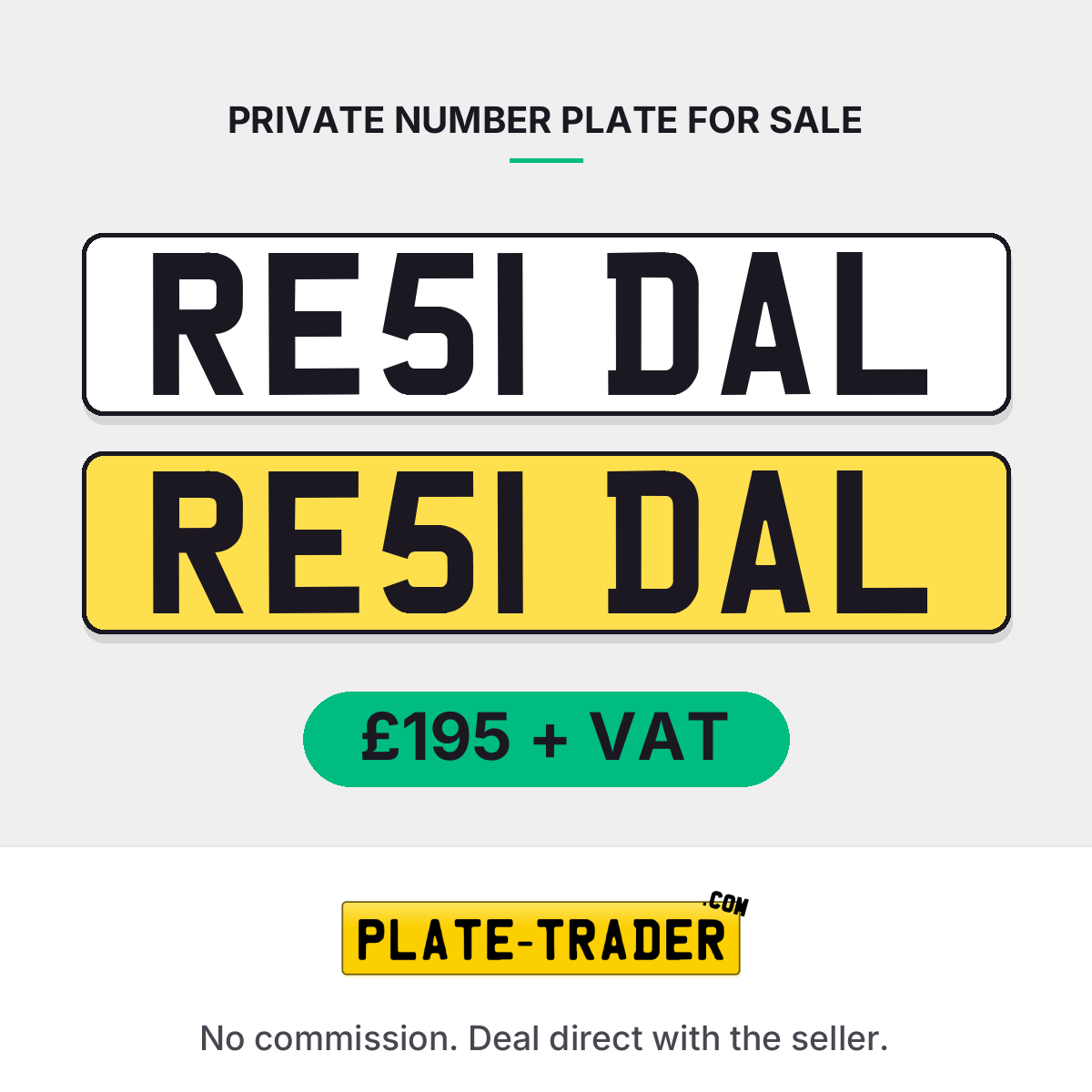 RE51 DAL number plate for sale | Plate-Trader.com